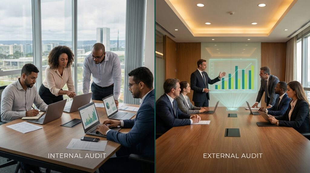 Auditoria Interna ou Externa em Brasília? Descubra qual a melhor escolha para sua empresa ou condomínio no DF. Garanta conformidade e segurança com a Auditium.